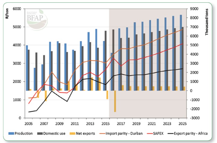 South African Maize Price Chart